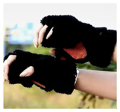 Produktbild von Katzenpfote Handschuhe Halbfinger für Damen