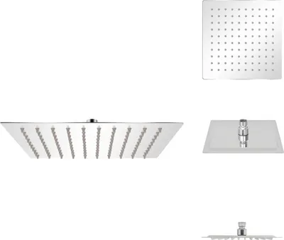 Zdjęcie produktu dla vidaXL Deszczownica ze stali nierdzewnej 20x20 cm kwadratowa - Głowice prysznicowe