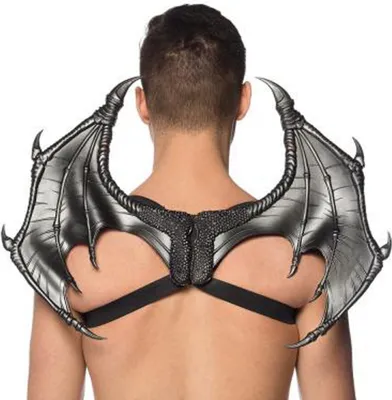 Produktbild von Drachenflügel schwarz - Kostümflügel für Fasching