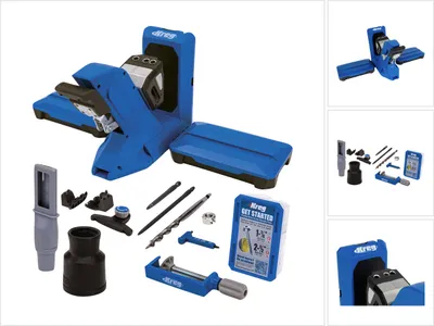 Produktbild von Prípravok na vŕtanie vreckových dier KREG 720 PRO ( KPHJ720PRO-INT ) + základná stanica + stupňovitá vŕtačka + vrták + skrutky