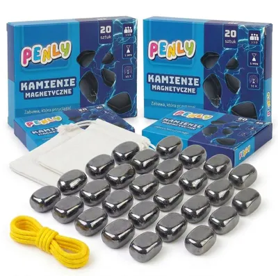 Imagen del producto de Piedras magnéticas 80 piezas – pack de 2 cajas de 40, juego de estrategia magnético para niños a partir de 8 años y adultos, Imagen generada por IA