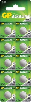 Produktbild von 1x10 GP Alkaline LR44, 76A Batterien Knopfzellen 1,5V