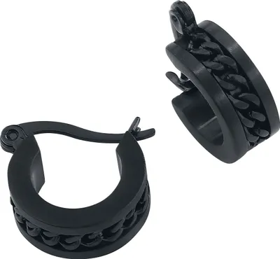 Produktbild von ECHT Ohrring Uni Mesh Steel schwarz Standard