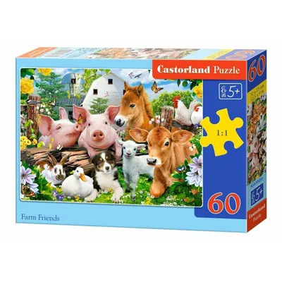 Produktbild von CASTORLAND Puzzle Freunde auf dem Bauernhof 60 Teile