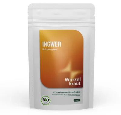 Produktbild von Ingwerpulver 100g - gemahlener Ingwer zum Würzen - Wurzelkraut
