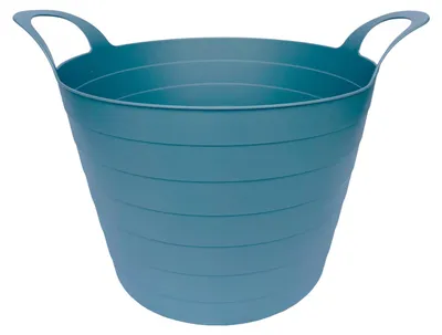 Produktbild von Flexikorb Wäschekorb Garteneimer Blumenkübel Futtereimer Flexi 30 L Hellblau