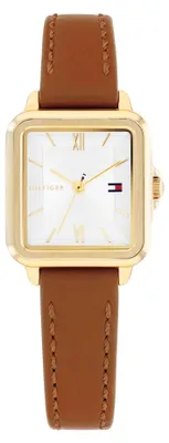 Produktbild von Tommy Hilfiger Uhr mit DREI-Zeiger-Quarzwerkfür Damen mit Kamelhaarfarbenem Lede