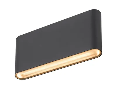 Produktbild von SLV 1007144 OVAL 18 WL, Wandaufbauleuchte 2700/3000K, 10W, schwarz IP65