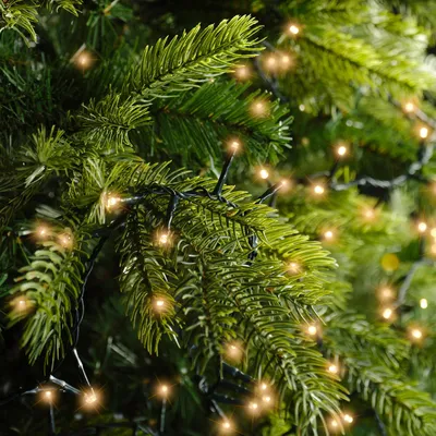 LED Lichterkette - Weihnachtslichterkette - 750 bernstein LED - L: 16m - 8 Modi/ Timer - für Außen
