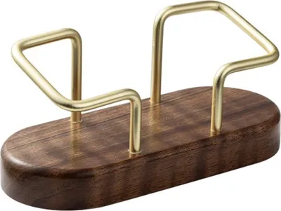 Produktbild von INF Eleganter Visitenkartenhalter - Holzfuß mit Metallakzenten - 1 Stück