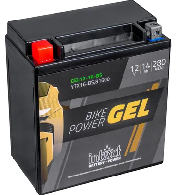 Produktbild von intAct Bike Power Gel Batterie TX16-BS 12V 14Ah, Wartungsfrei, Motorrad