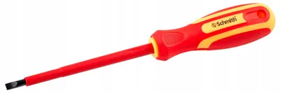 Produktbild von Schmith Schraubendreher VDE Isoliert Schlitzschraubendreher FEST SL 6.5 / 150 mm Elektriker Profi Werkstatt Werkzeug für Heimwerker und Mechaniker