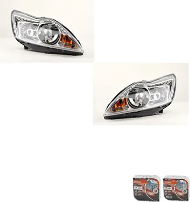 Zdjęcie produktu dla Johns, Reflektor + Osram Night Breaker Laser pasuje do Ford Focus 05 08-11Zestaw L R 1679658 1568269 1521193 1734677 1744977 8M5113101AA 8M5113101A