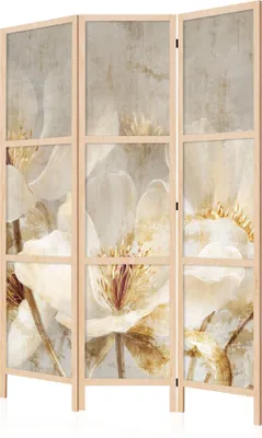 Produktbild von LUMASOUL Paravent einseitiger, Paravent Raumteiler Innen, Blumen Motiv, 135x172 cm
