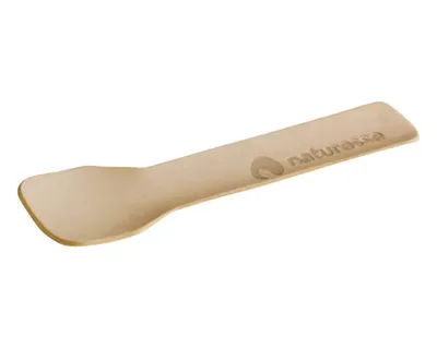 Produktbild von 150x Eislöffel Eisspatel Papier Karton 'naturesse' 9,5 cm braun