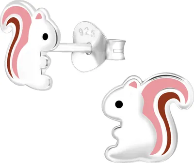 Produktbild von Kinder Ohrringe Ohrstecker 925 Sterling Silber mit Eichhörnchen