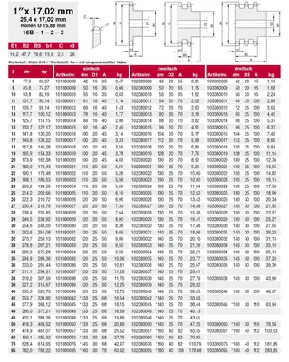 Produktbild von Kettenrad 1" x 17,02 mm einfach,  Anzahl Zähne:38