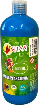 Zdjęcie produktu dla Farba plakatowa niebieska 500 ml Shan
