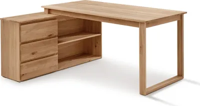 Produktbild von Schreibtisch + Sideboard Livorno Eichenholz Natur 160 x 80 x 76 cm