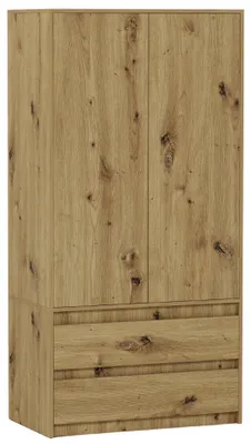 Obrázek produktu pro Skříň šatna 90 cm 2 dveře 2 zásuvky FRAMIRE B-9TIP artisan