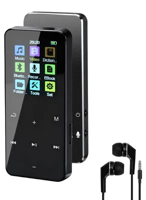 Immagine prodotto di Lettore MP3 da 24 GB con Bluetooth, radio FM, lettore video, registratore vocale e funzione e-book