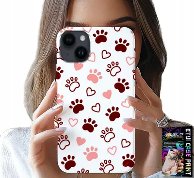 Obrázek produktu pro Pouzdro Pro Iphone 15 - Psí Tlapky Na Bílém Pozadí, Pes, Kočka, Medvídek