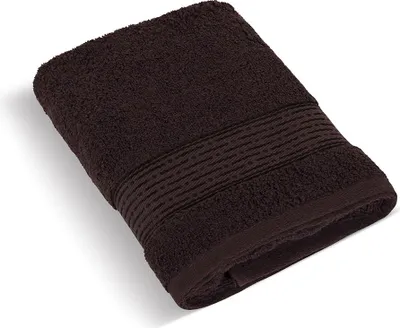 Zdjęcie produktu dla Ręcznik frotte 50 x 100 cm w paski 450 g ciemnobrązowy