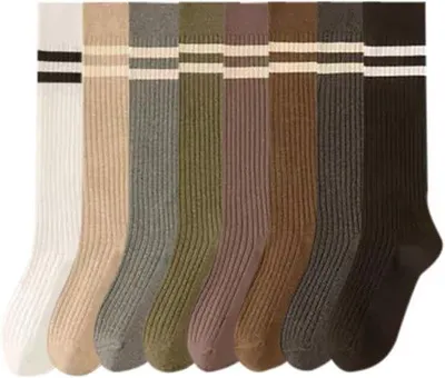 Productafbeelding van Kniehoge damessokken I113 - één maat - comfortabel - perfect voor elke gelegenheid - ShopVlot