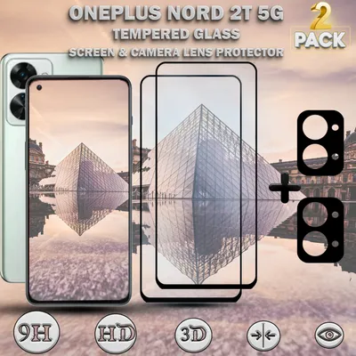 Produktbild von 2-Pack ONEPLUS NORD 2T 5G Displayschutzfolie und 2-Pack Objektivschutz aus 9H gehärtetem Glas