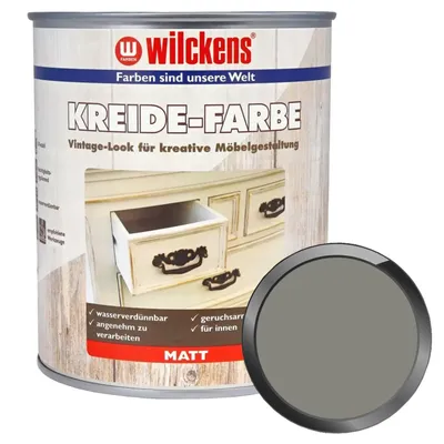 Produktbild von WILCKENS Kreidefarbe Matt 0.75 Liter RAL 7023 Betongrau