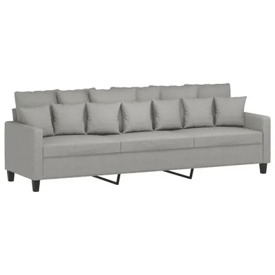 Immagine prodotto di vidaXL divano 3 posti grigio chiaro 210 cm tessuto