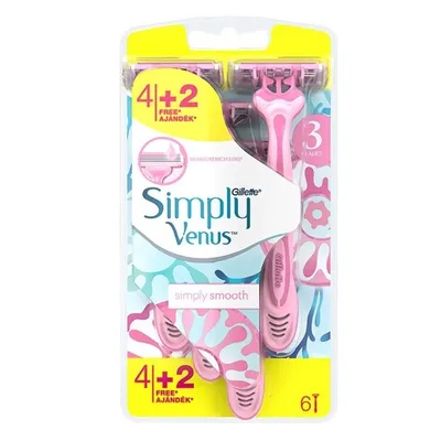 Image de Gillette Simply Venus 3 - 6pcs Rasoirs jetables pour femmes