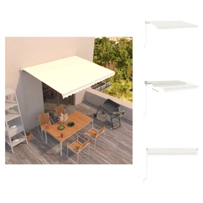 Obrázek produktu pro markýza vidaXL Ručně zatahovací 450x350 cm krémová - Markýzy
