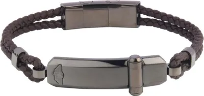 Imagen del producto de Pulsera para hombre Police, modelo PEAGB2211636, de cuero, 19 cm