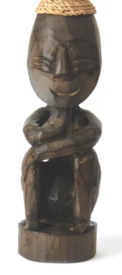 Produktbild von Holzfigur, Mann mit Baskenmütze, 35 cm