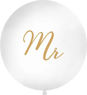 Produktbild von PartyDeco OLBON12D-008-019, Spielzeugballon, Latex, Gold, Weiß, Oval, 100 cm, 1 Stück(e)
