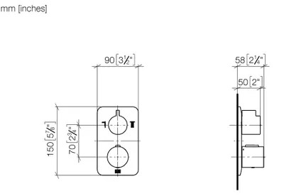 Produktbild von Dornbracht LISSÉ UP-Thermostat mit Zweiwege-Mengenregulierung, 36426845-99