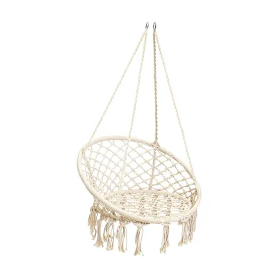 Obrázok produktu pre nabbi Závesné hojdacie kreslo Hoppy 120x80 cm - krémová