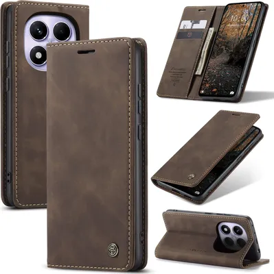 Obrázek produktu pro Pouzdro pro Xiaomi Redmi Note 14 Pro 4G, RetroPolyuretanKožené Pouzdro s Funkcí Stojánku bronz