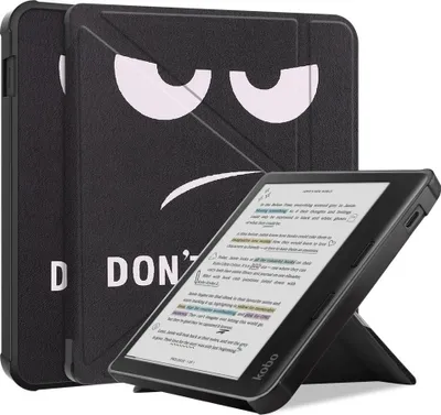 Produktbild von Kobo Libra Colour Hülle - Coverup e-Reader Origami Klapphülle mit Schlaf/Wach-Funktion - Don't Touch