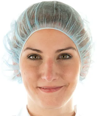 Produktbild von HYGONORM Baretthauben Bettina Light, PP, Ø 53cm, blau, 100 Stück