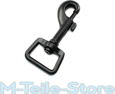 Produktbild von 5 Karabinerhaken mit Wirbel 80 x 35mm 1" Zoll Gurtbreite 25mm Karabiner