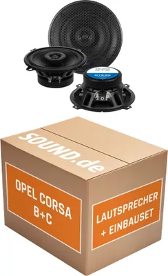 Produktbild von Lautsprecher Boxen Crunch GTS52 - 13cm 2-Wege Koax GTS 52 Auto Einbauzubehör - Einbauset passend für Opel Corsa B/C Heck - justSOUND