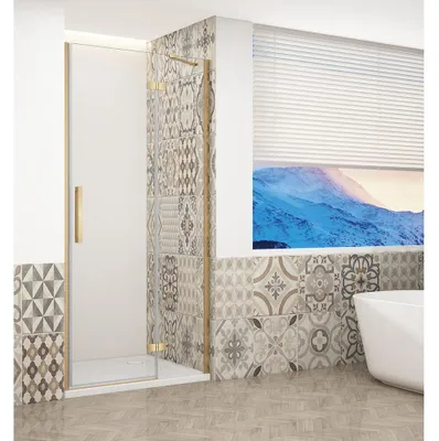 Productafbeelding van TRINITY GOLD MAT douchedeur, 1000 mm, helder glas, rechts