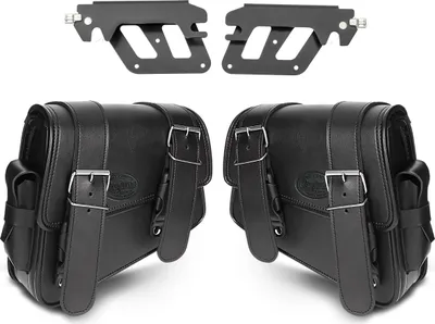 Produktbild von Set 2x Satteltaschen mit Halter QL passend für Kawasaki Vulcan S 15-25