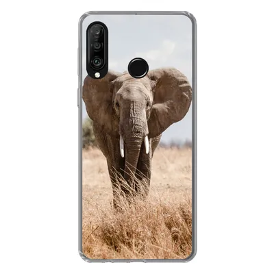 Produktbild von MuchoWow® Handyhülle Schutzhülle Hülle für Huawei P30 Lite Elefant - Natur - Tiere - Porträt Silikon Softcase Handy Hülle - Handyhülle