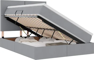 Zdjęcie produktu dla Łóżko z miejscem na przechowywanie i materacem 140 x 200 cm