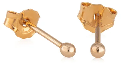 Produktbild von NKlaus Paar Kugel-Ohrstecker, vergoldet, gold, glänzend, für Damen, 2mm