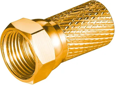 Image de goobay Connecteur F à visser 7,0 mm zinc doré (Bulk)