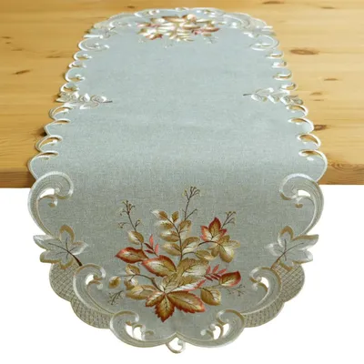 Immagine prodotto di Runner da tavola foglie colorate d'autunno bastone 40x110 cm verde